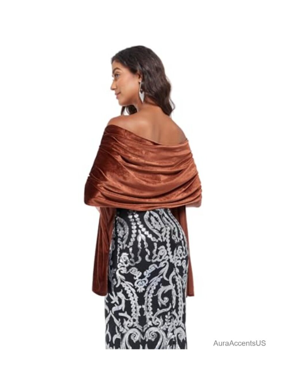 Velvet Shawl Wrap for Women Evening Bridesmaid Winter Cover